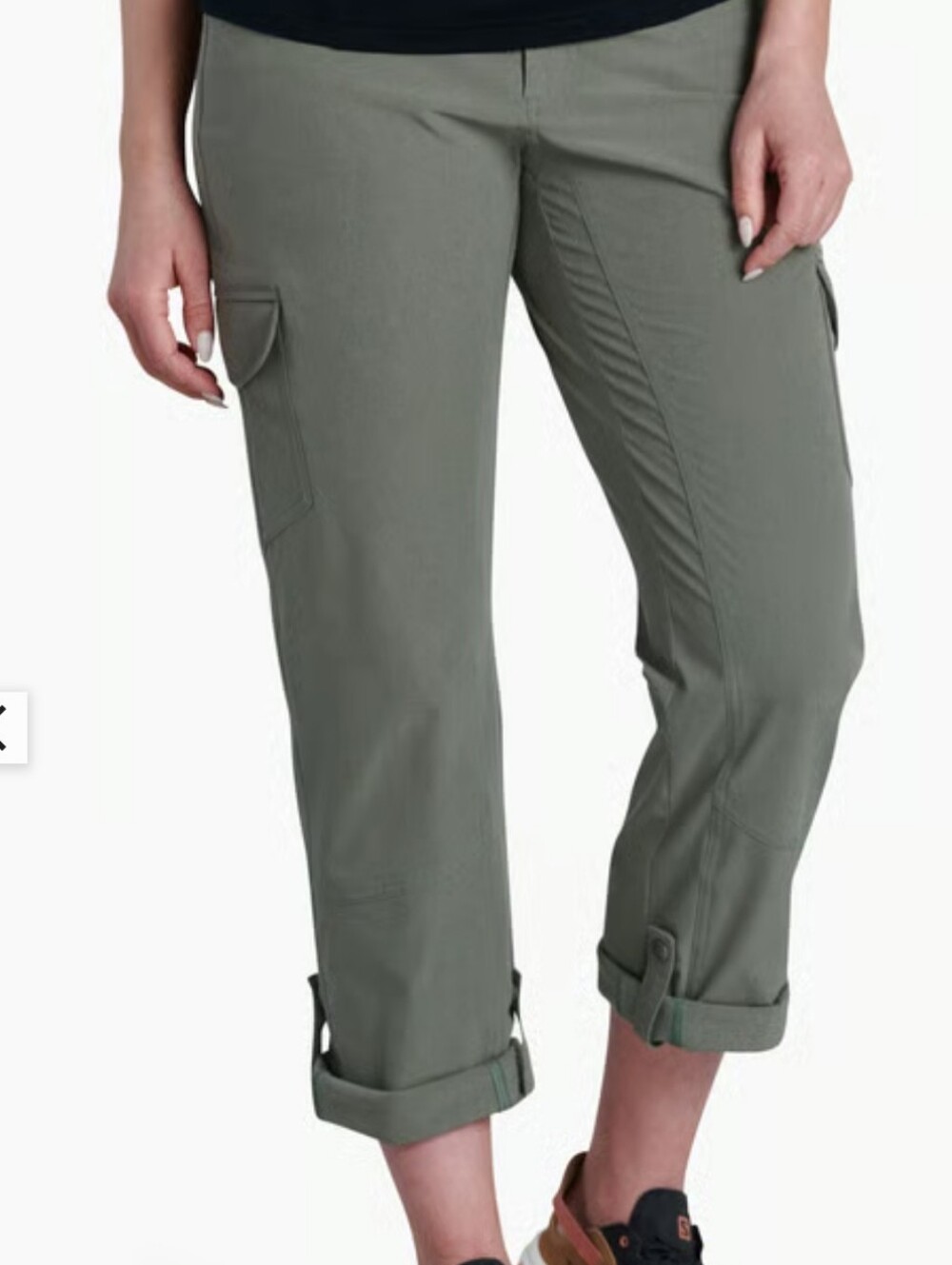 Kuhl Freeflex Rollup Hiking Mid Rise Relaxed Women’s Pants In Gray Size 4 Short